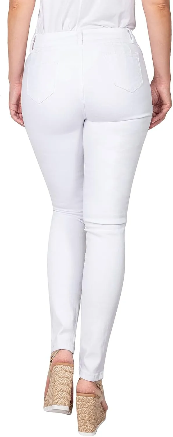 2LUV Women's Ripped Stretchy 5 Pocket Skinny Distressed Denim Jeans