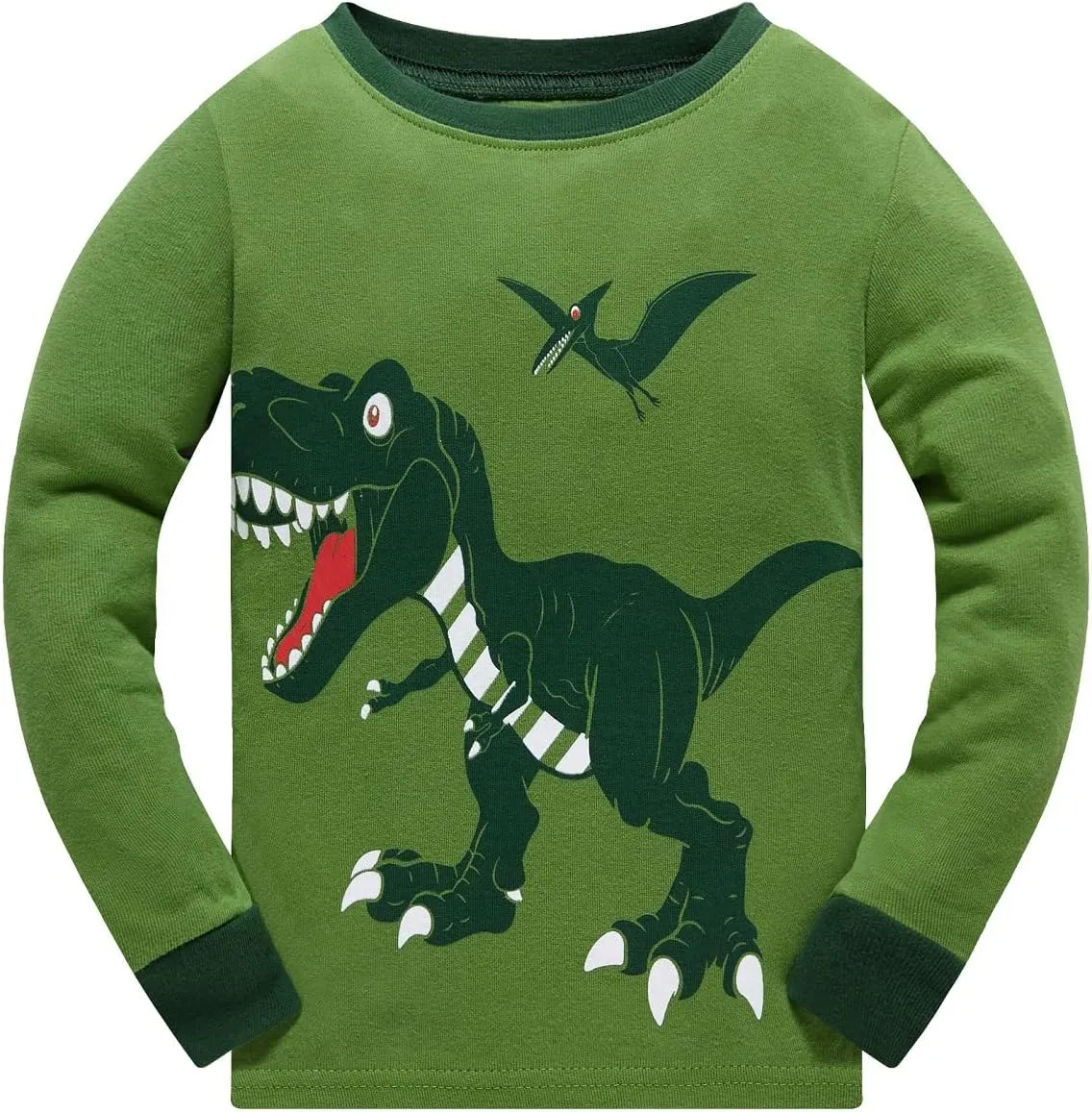 Akyzic Boys Pajamas Planet 100% Cotton Sleepwear Toddler Kids 2 Piece Long Sleeve Pjs 3-10 Years