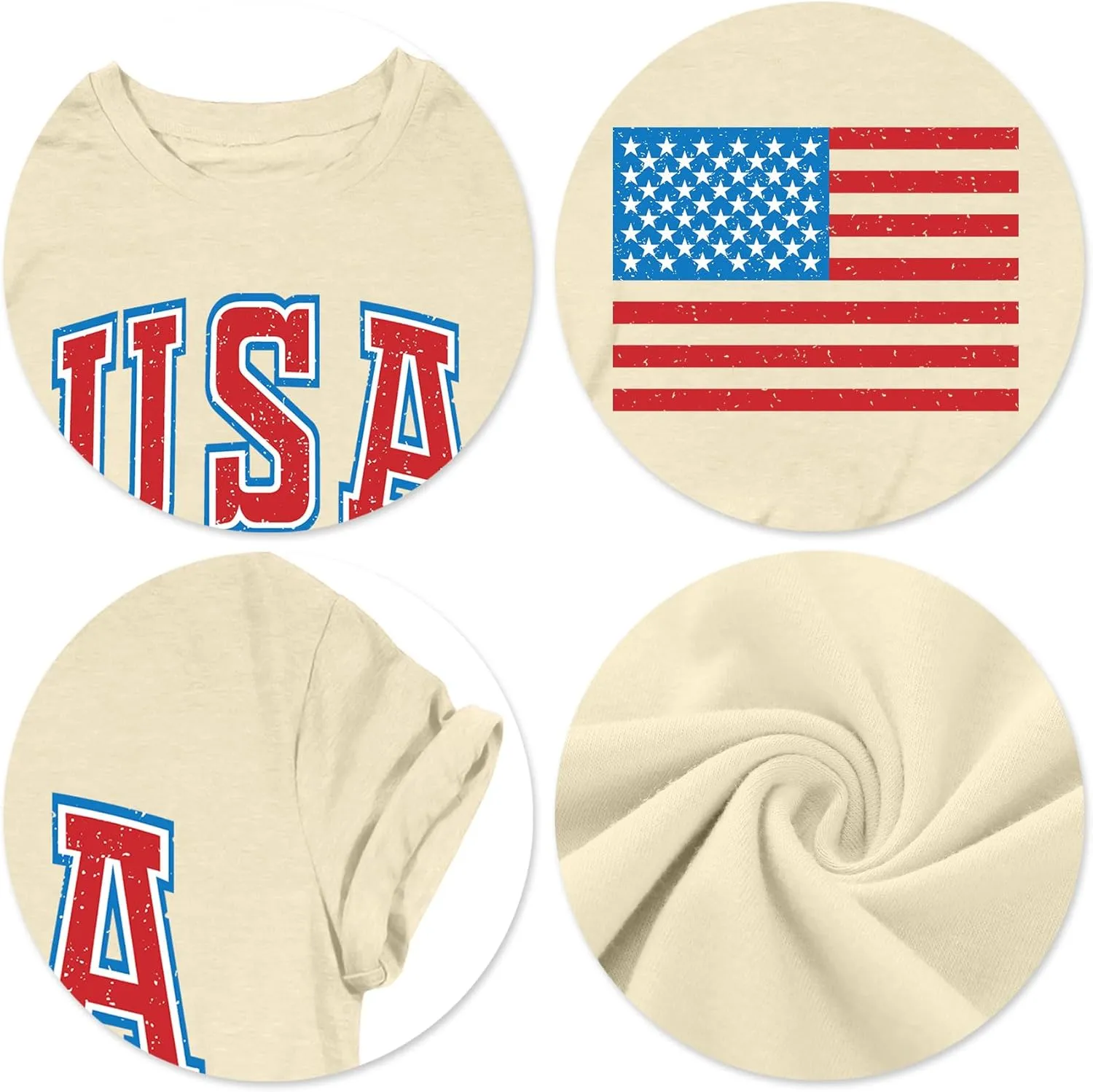 American Flag Shirt: Women 4th of July Oversized Tshirt USA Print Patriotic Shirt Stars Stripes Shirts