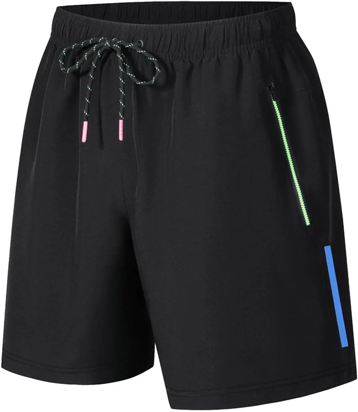 Athletic Gym Mens Shorts - Workout Drawstring Quick Dry Basketball Shorts with Pockets for Running Casual Activewear