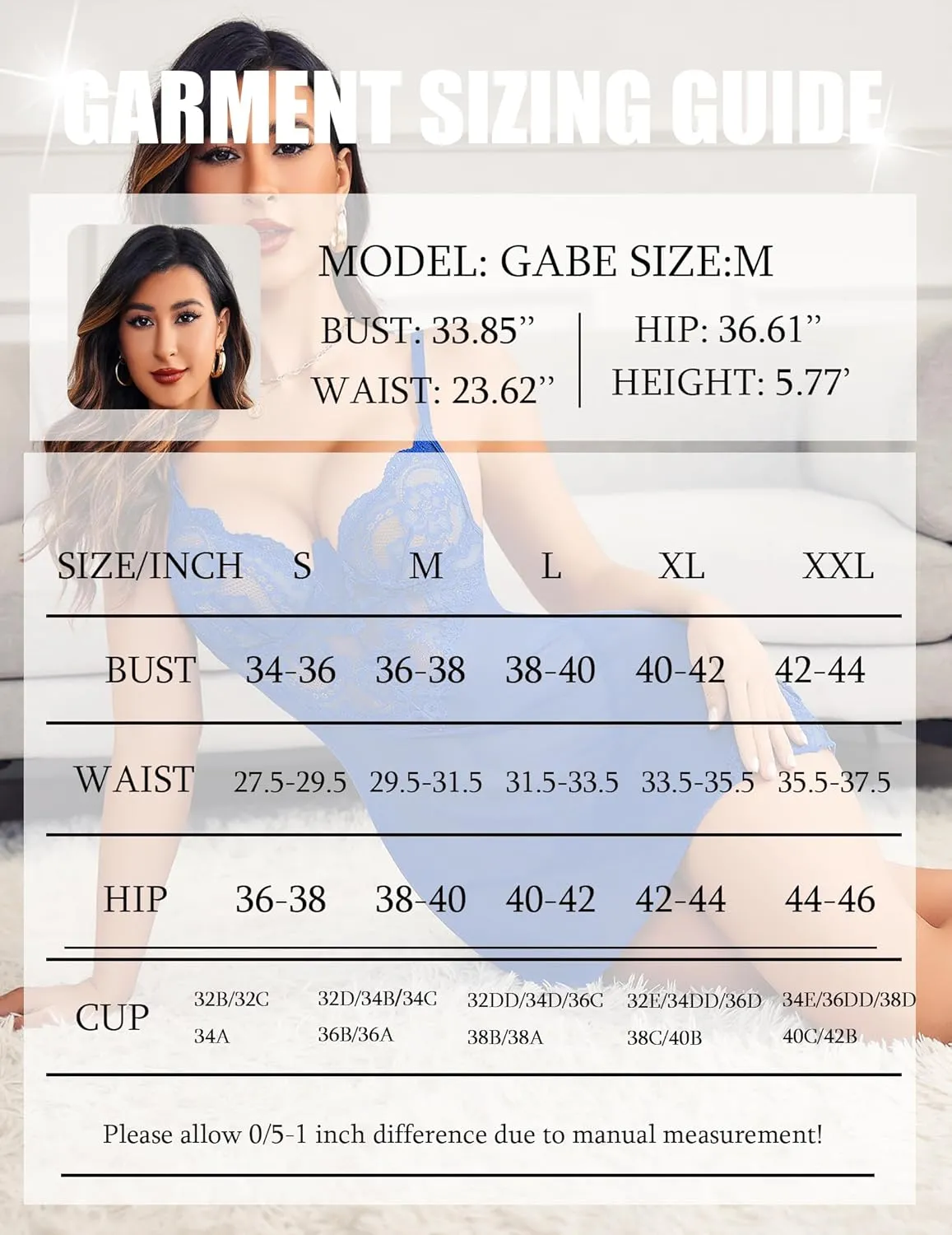 Avidlove Underwire Lingerie for Women Lace Babydoll Chemise Mesh Nightgown V Neck Side Slit