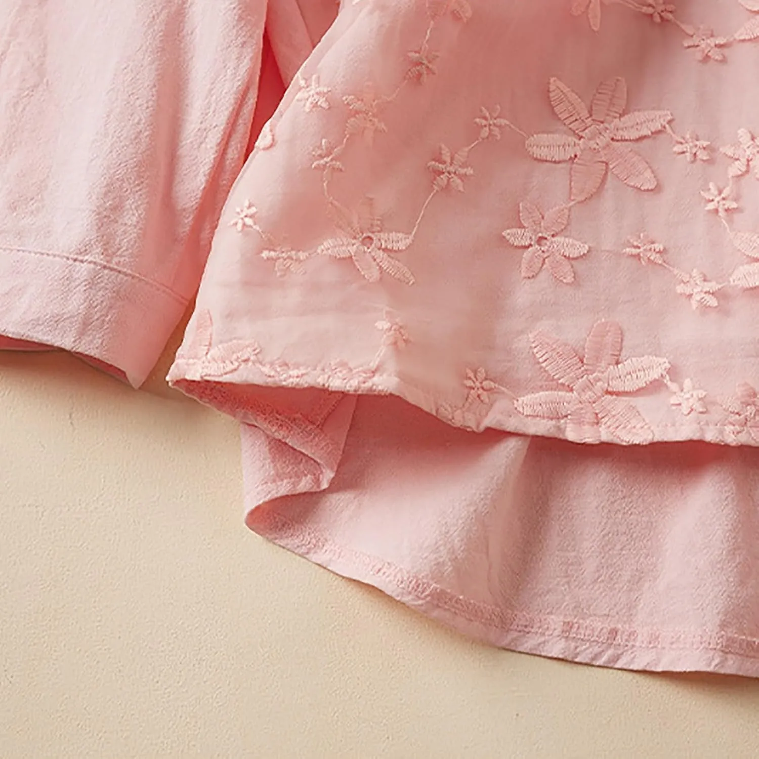 Boho Embroidered Tops for Women 2025 Cotton Linen Peasant Blouses Summer Lantern Sleeve Bohemian Shirts Tees Tunics