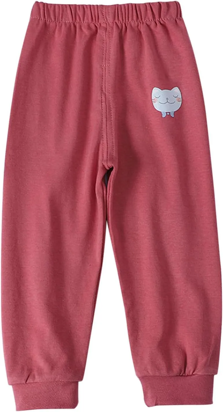 Boy Girl Joggers Sweatpants Kids School Tracksuit Bottoms Trousers Elasticity Adjustable Activewear with Pocket
