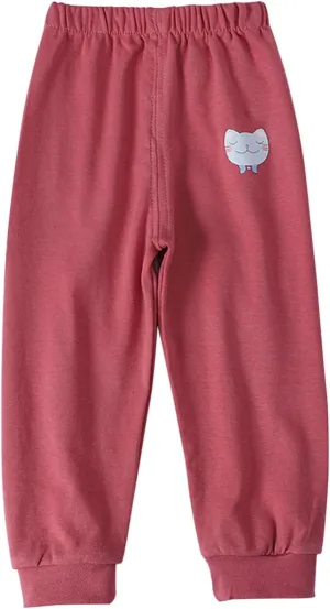 Boy Girl Joggers Sweatpants Kids School Tracksuit Bottoms Trousers Elasticity Adjustable Activewear with Pocket