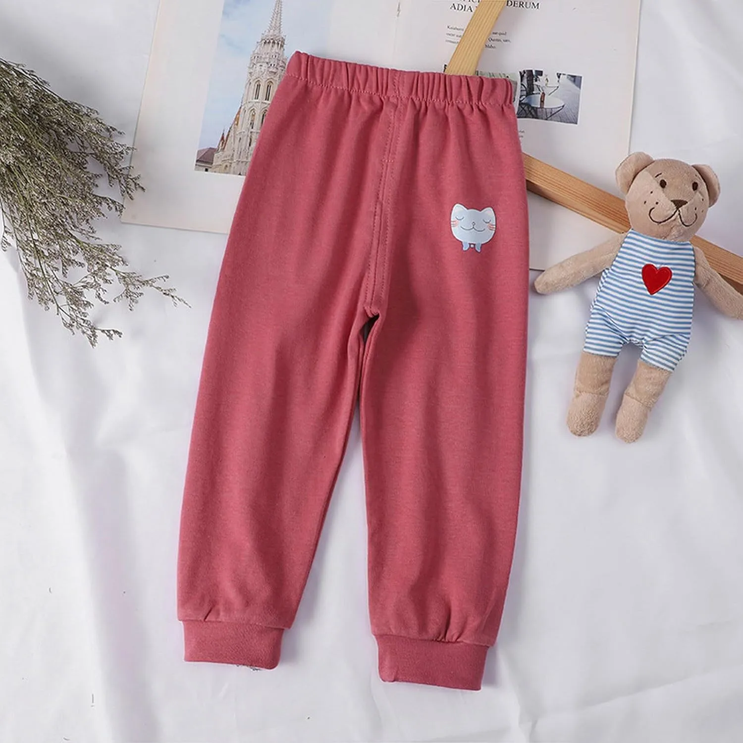 Boy Girl Joggers Sweatpants Kids School Tracksuit Bottoms Trousers Elasticity Adjustable Activewear with Pocket