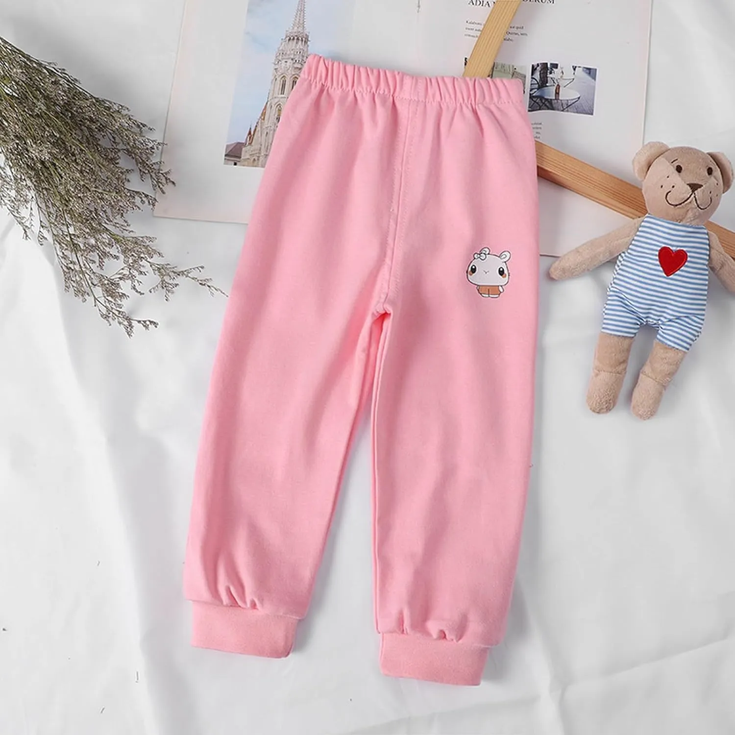 Boy Girl Joggers Sweatpants Kids School Tracksuit Bottoms Trousers Elasticity Adjustable Activewear with Pocket