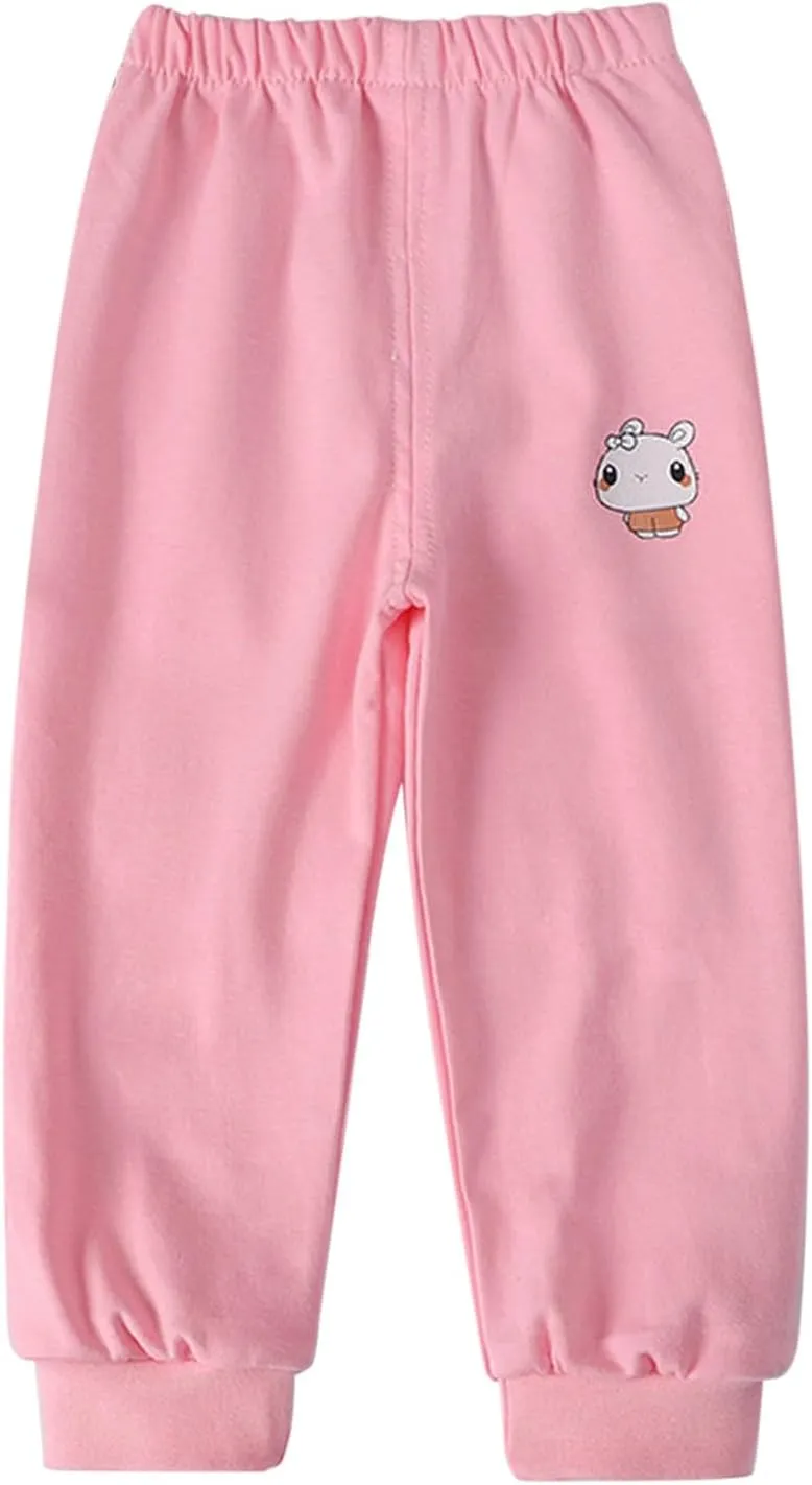 Boy Girl Joggers Sweatpants Kids School Tracksuit Bottoms Trousers Elasticity Adjustable Activewear with Pocket