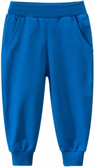 Boys Girls Joggers Basic Solid Color Trousers Kids Casual Fashion Pull on Sweatpants with Pockets Activewear