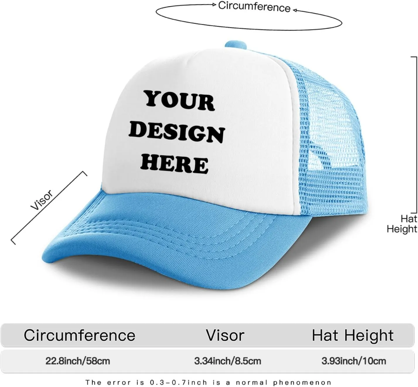 Custom Hat Add Your Text Custom Logo Hat Adjustable Baseball Caps for Men Women Basic Custom Trucker Hat Unisex Aldult