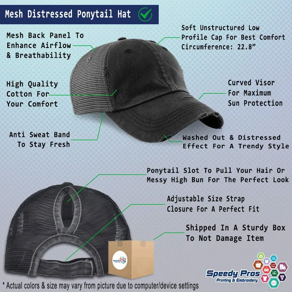 Custom Womens Ponytail Cap Rn Nurse Medicine Health Embroidery Cotton