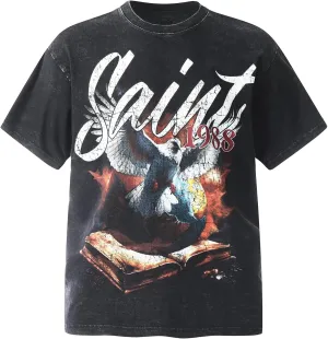 DONCARE Cotton Crew Neck Cross Jesus Western Style Unisex Summer Casual Short Sleeve