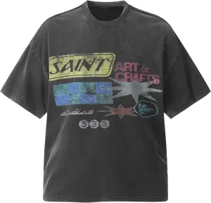 DONCARE "Saint Men's Round Neck Heavyweight Short Sleeve Spring Summer CasualT-Shirts