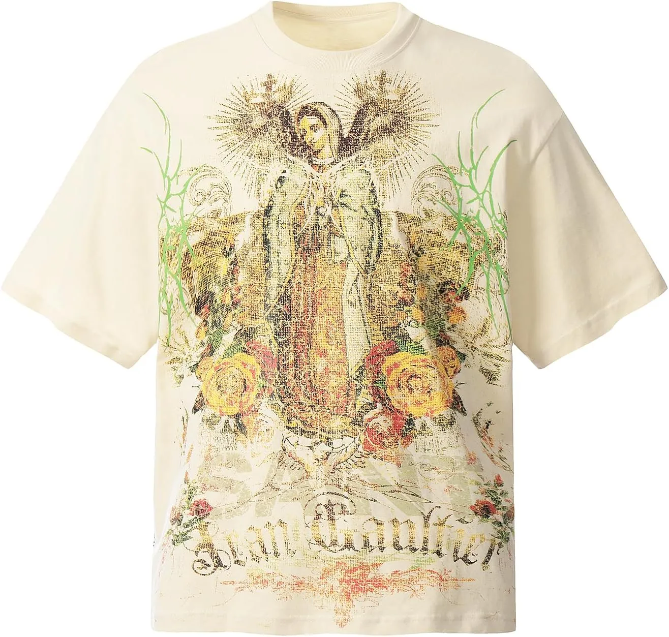 DONCARE "Saint Men's Round Neck Heavyweight Short Sleeve Spring Summer CasualT-Shirts