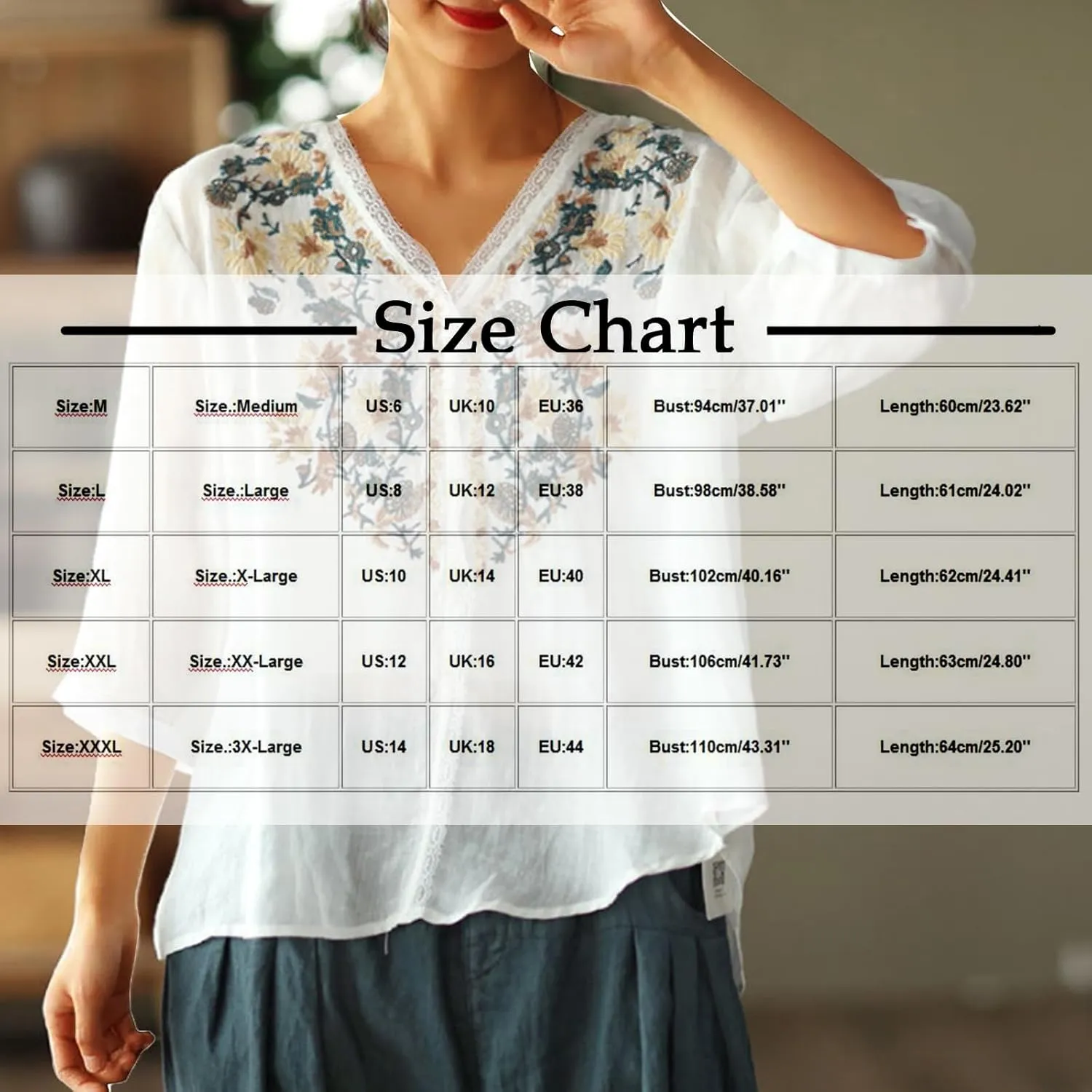 Embroidered Tops for Women Summer Cotton Linen Top Loose Flowy V Neck Blouses Boho Short Sleeve Shirts