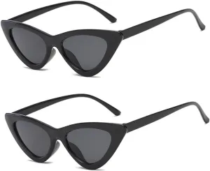 FBHLZ Women Cat Eye Sunglasses Retro women Narrow Cat Eye Sunglasses Goggles Retro Sun Glasses Summer Accessories
