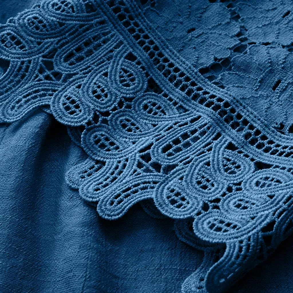 Finelylove Womens Cotton Linen Embroidered Tops Loose Fit 3/4 Sleeve Boho Peasant Blouse Lace Shirts Summer Clothes 2025