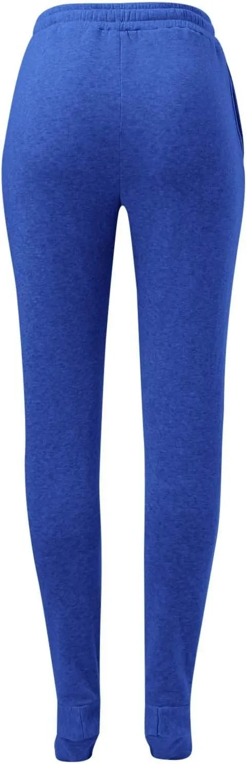 Footed Pajamas for Women 2024 Casual Loose Elastic Waist Fleece Sweatpants Winter Soft Comfy Warm Sleepwear Trousers