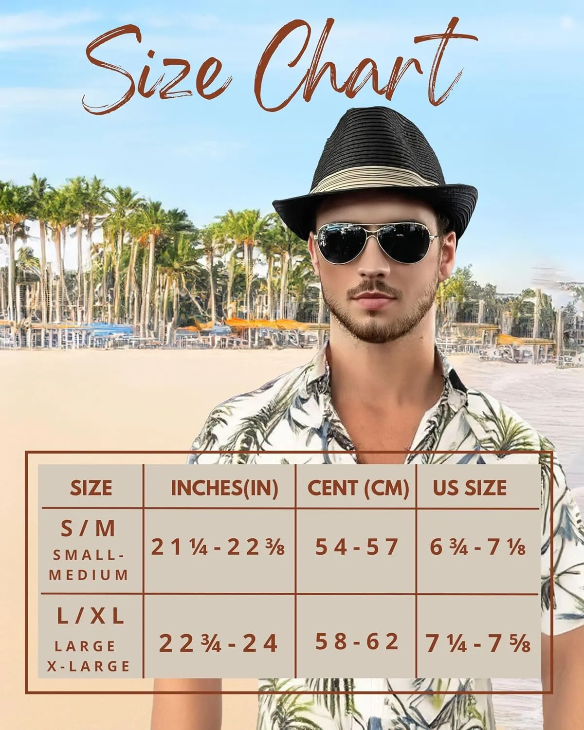 Funky Junque Straw Fedora Hat Beach Summer Short Brim Packable Sun Trilby Unisex UPF 50 