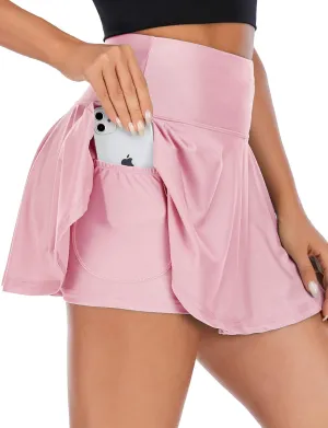 Gardenwed-Tennis-Skirts-for-Womens-Pleated Athletic Golf Skorts Activewear with Pockets High Waisted