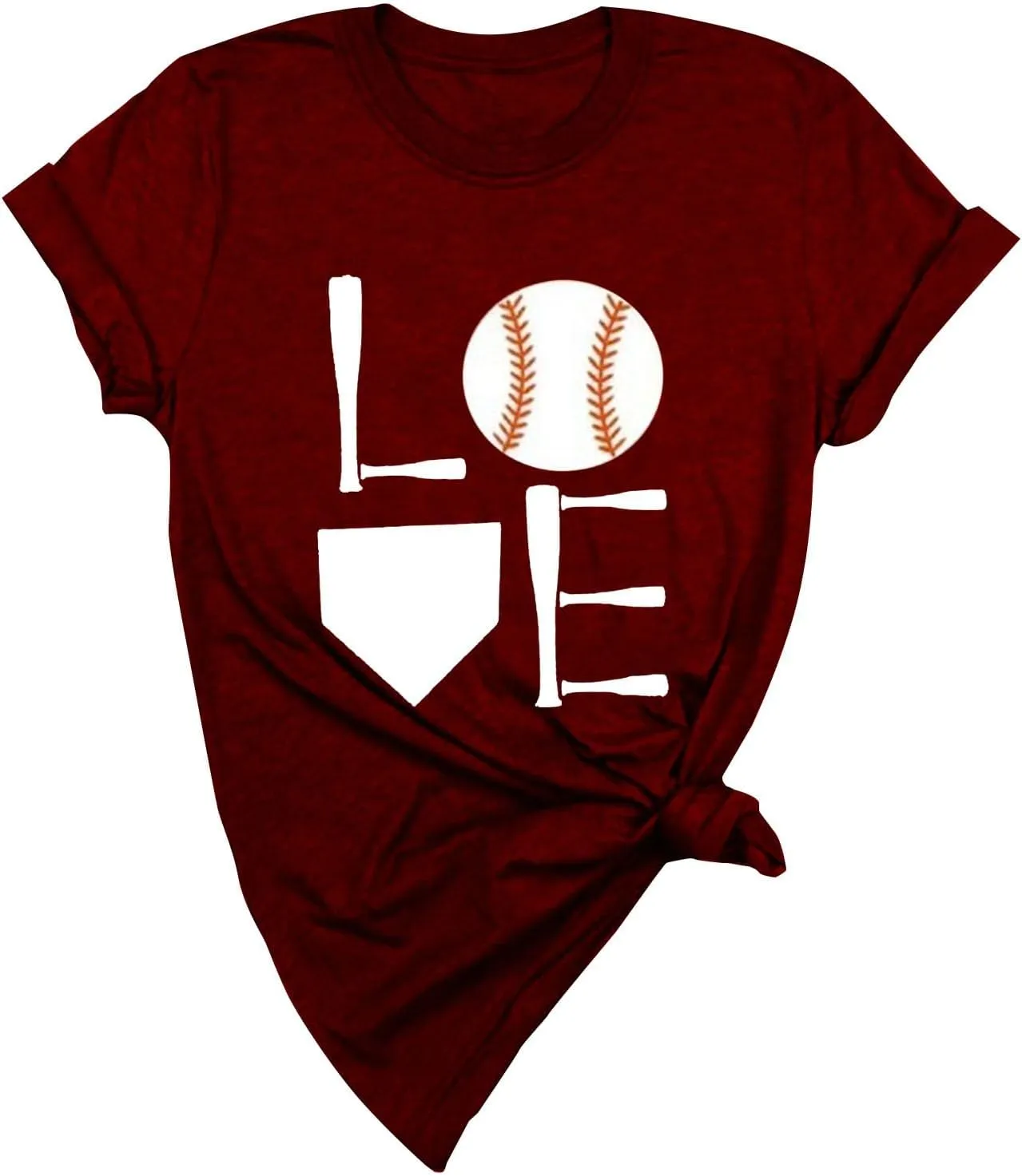 GIERIDUC Baseball Game Day Tshirt Women Funny Letter Print Baseball Mom Shirt Vintage Graphic Tee Casual Short Sleeve Tops