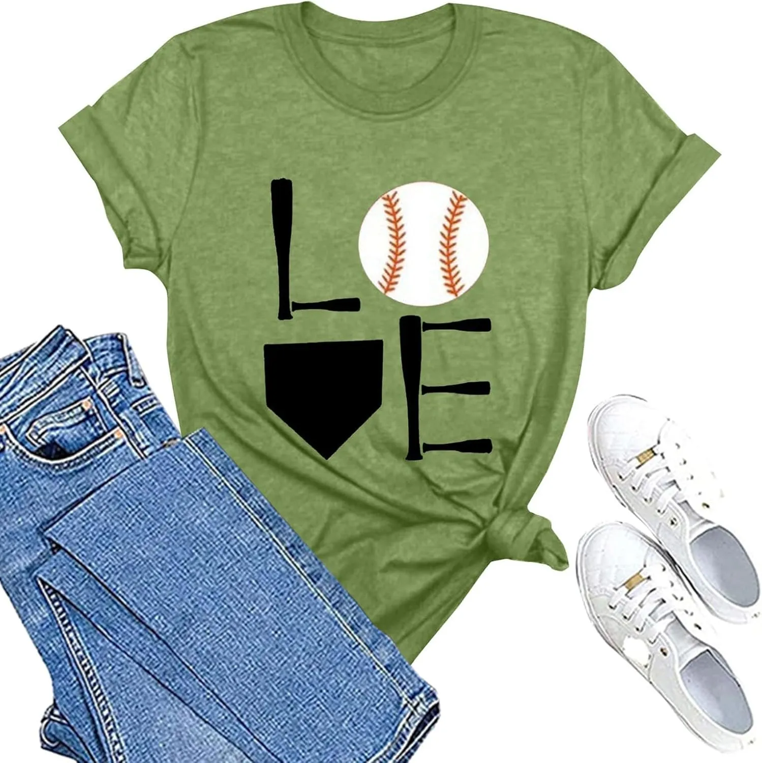 GIERIDUC Baseball Game Day Tshirt Women Funny Letter Print Baseball Mom Shirt Vintage Graphic Tee Casual Short Sleeve Tops