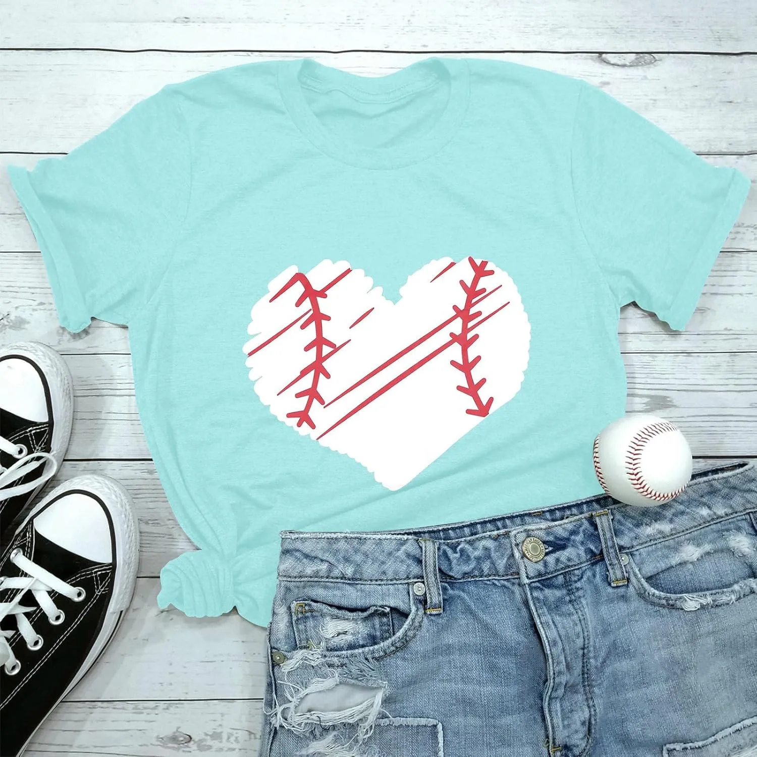 GIERIDUC Womens Baseball Shirt Raglan Short Sleeve Crewneck Football T Shirts Summer Casual Loose Baseball Mom Tees Tops