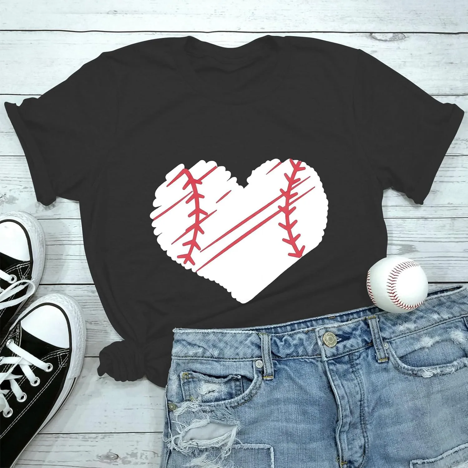GIERIDUC Womens Baseball Shirt Raglan Short Sleeve Crewneck Football T Shirts Summer Casual Loose Baseball Mom Tees Tops