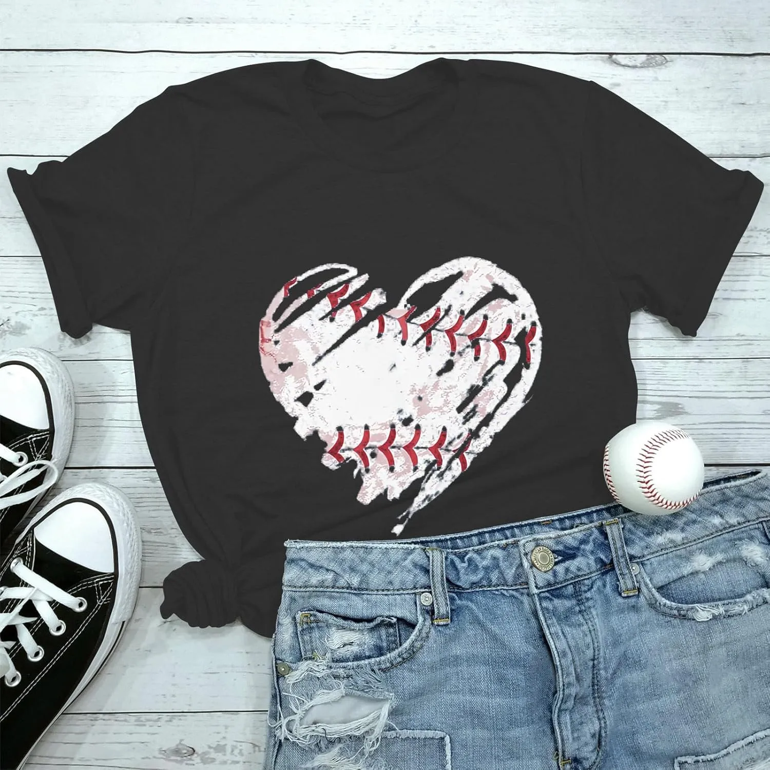 GIERIDUC Womens Baseball Shirt Raglan Short Sleeve Crewneck Football T Shirts Summer Casual Loose Baseball Mom Tees Tops