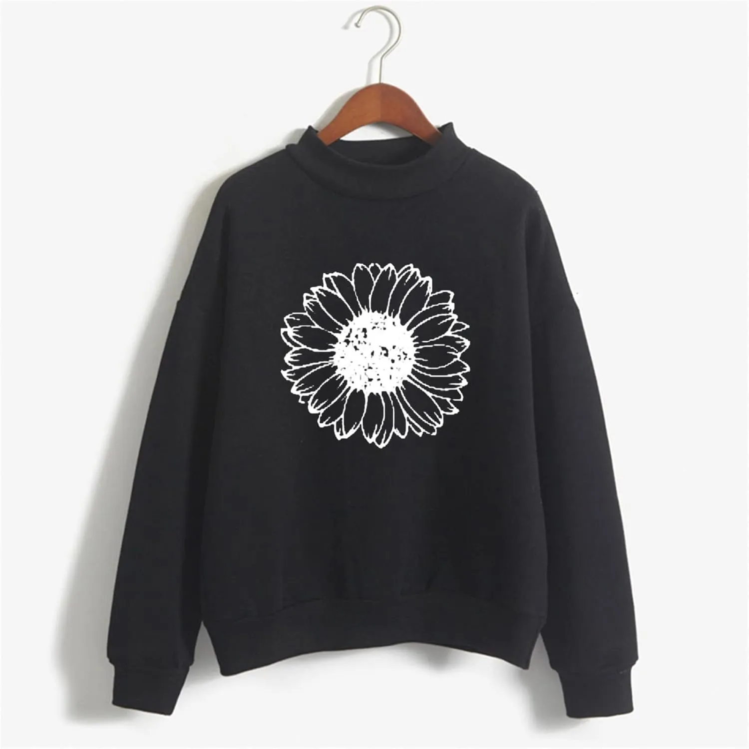 GIERIDUC Women's Casual Fashion Sweatshirts Oversized 2024 Fall Winter Long Sleeve Dandelion Printed Crew Neck Pullover Tops