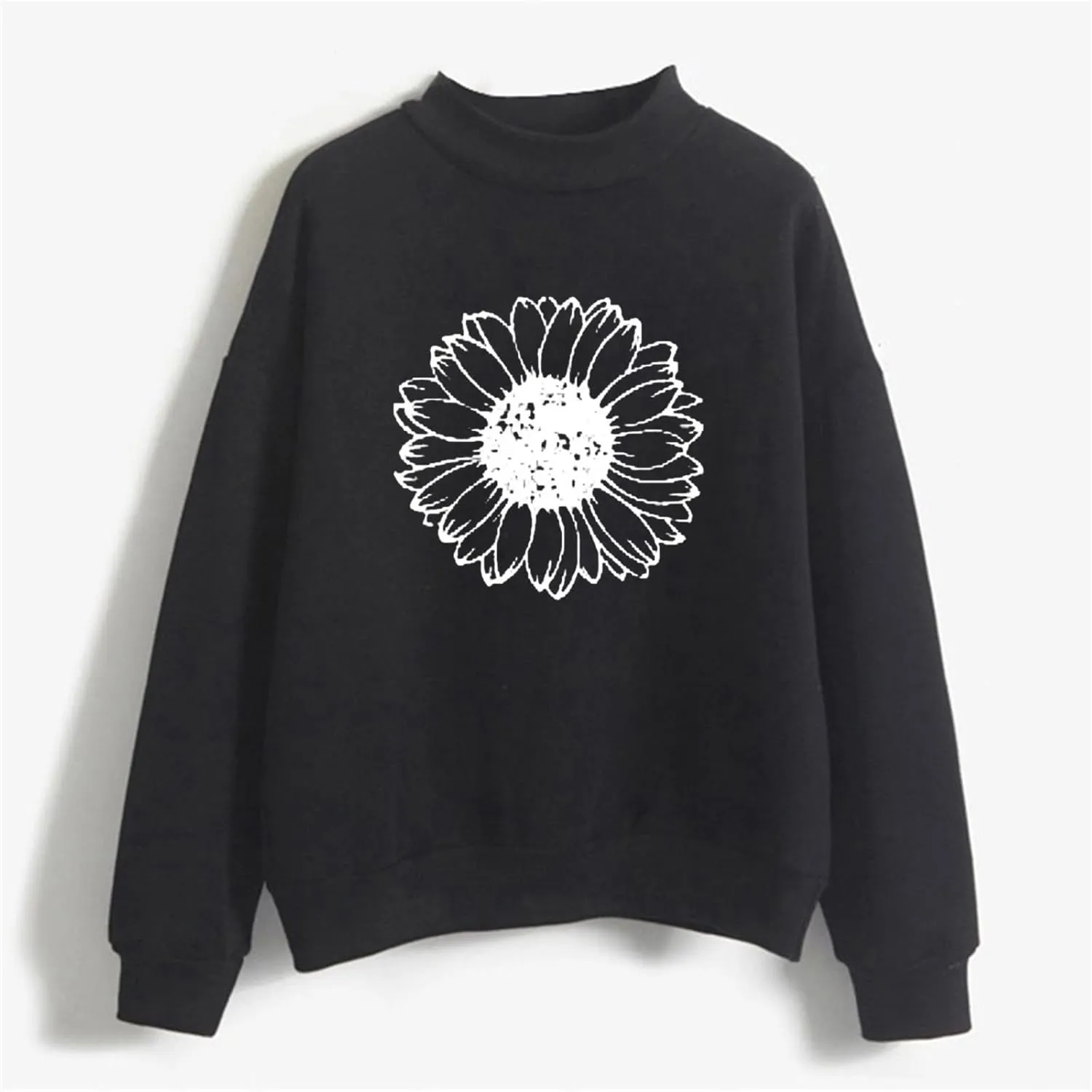 GIERIDUC Women's Casual Fashion Sweatshirts Oversized 2024 Fall Winter Long Sleeve Dandelion Printed Crew Neck Pullover Tops