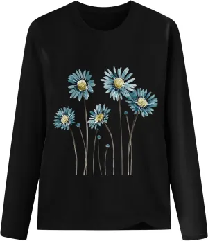 GIERIDUC Womens Hoodies Oversized Sweatshirts Pullover Vintage Crewneck Sweatshirt White Sweater Women Cheetah Sweater