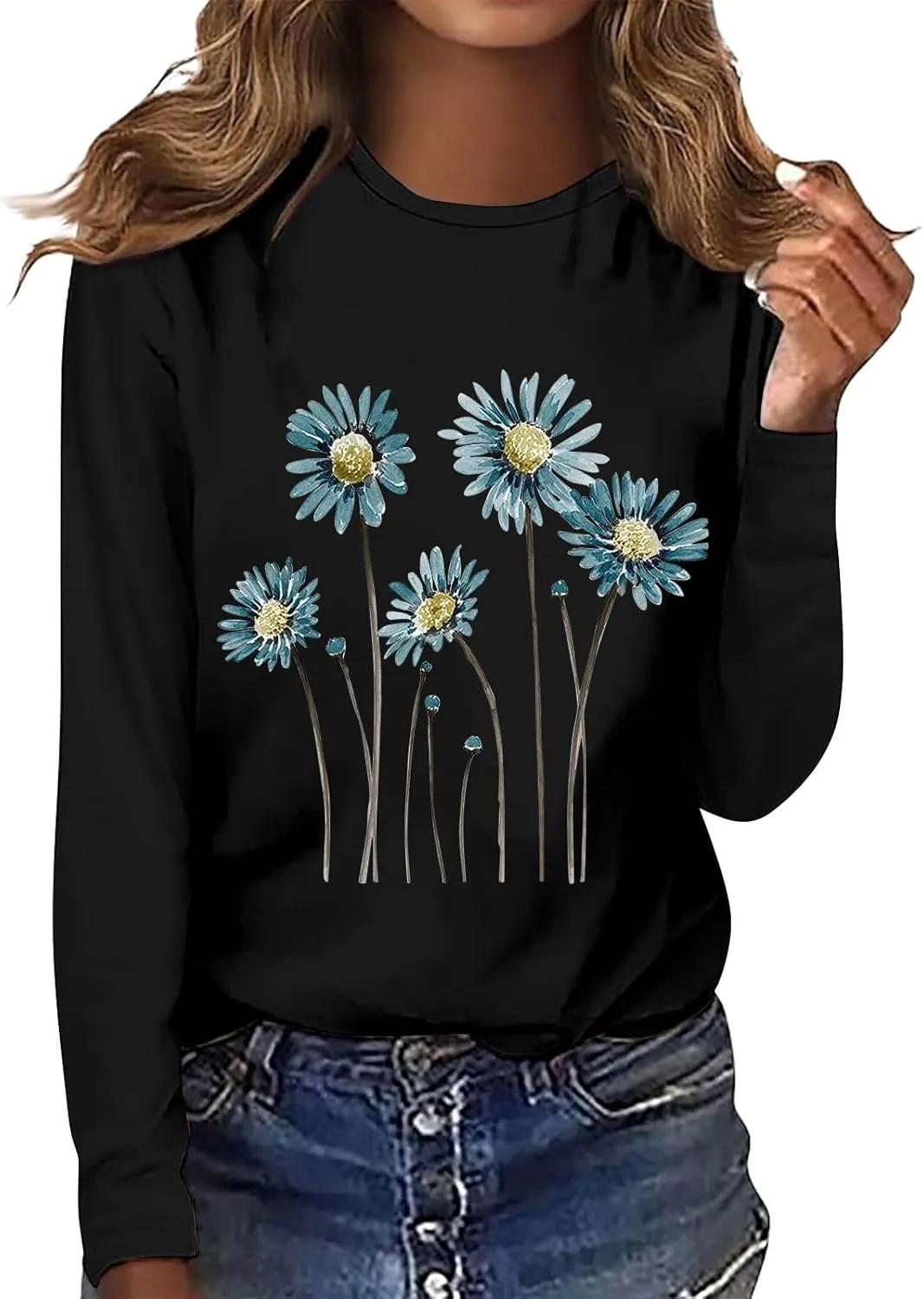 GIERIDUC Womens Hoodies Oversized Sweatshirts Pullover Vintage Crewneck Sweatshirt White Sweater Women Cheetah Sweater
