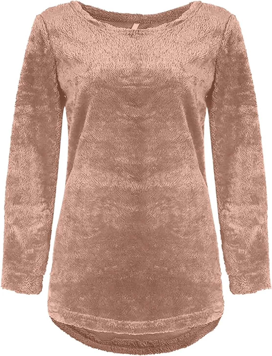 GIERIDUC Women's Long Sweatshirt Oversized Crewneck Long Sleeve Fuzzy Knit Casual Chunky Warm Fall Pullover Trendy Outfits