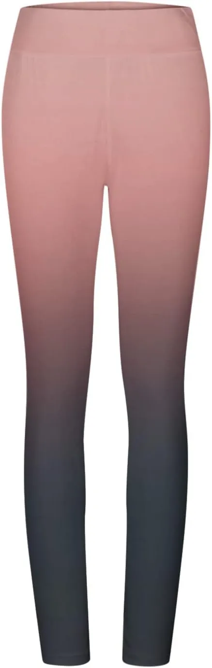 High Waisted Leggings for Women Gradient Shapewear Leggings Fitness Sports Running Yoga Athletic Pants Activewear