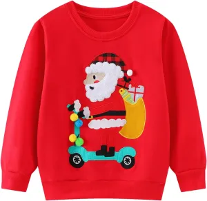 HILEELANG Boy Sweatshirts Halloween Christmas Novelty Crewneck Pullover Cotton Tops Clothing Shirts