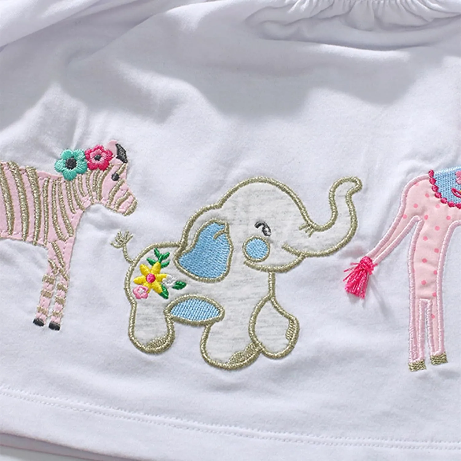HILEELANG Toddler Girl Summer Easter Outfit Cotton Tops Tees Shorts Clothing Sets