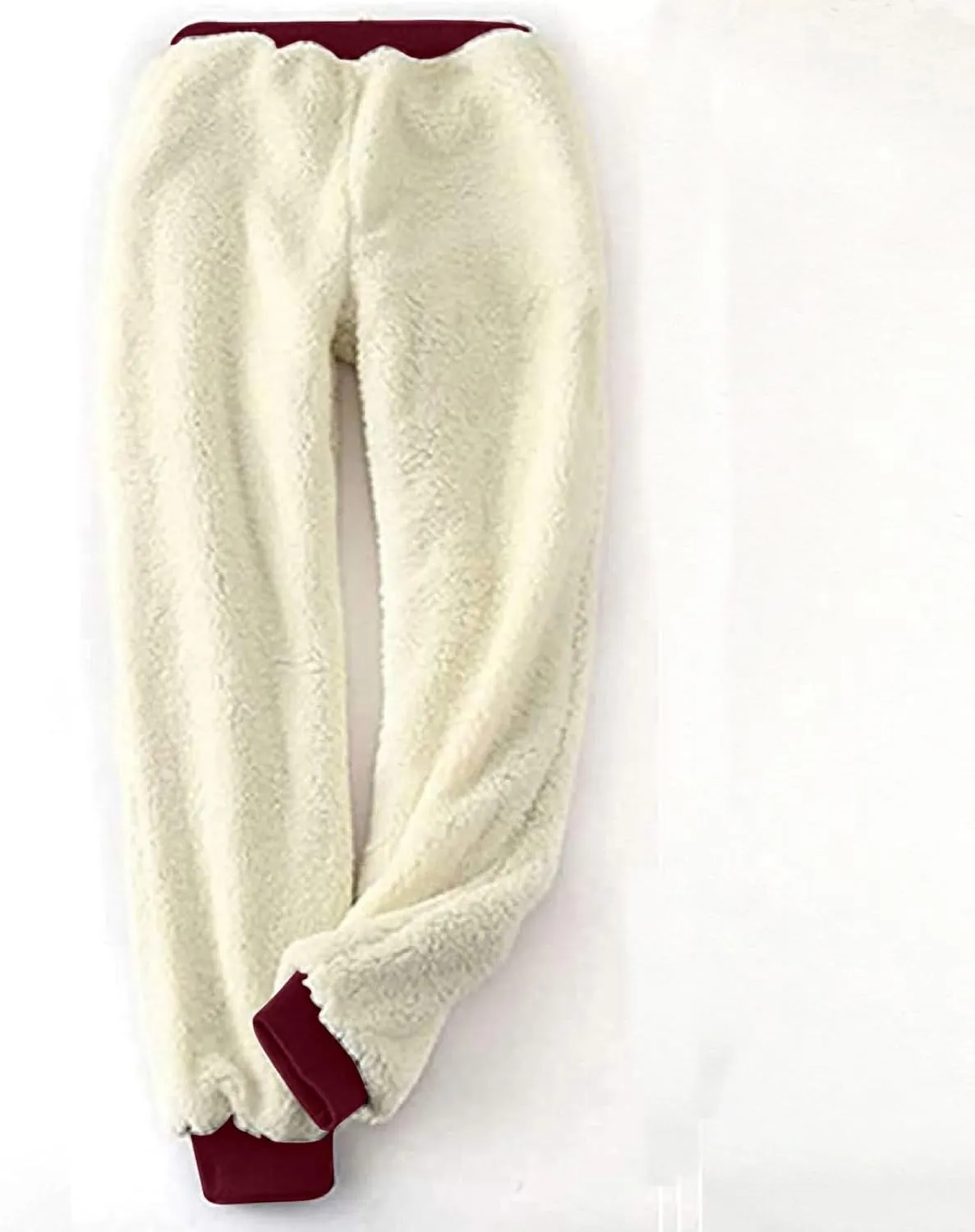hlysgo 2 Piece Lounge Set Women Casual Loose Fit Long Sleeve Sherpa Fleece Lined Pullover Tops and Pants Winter Warm Set