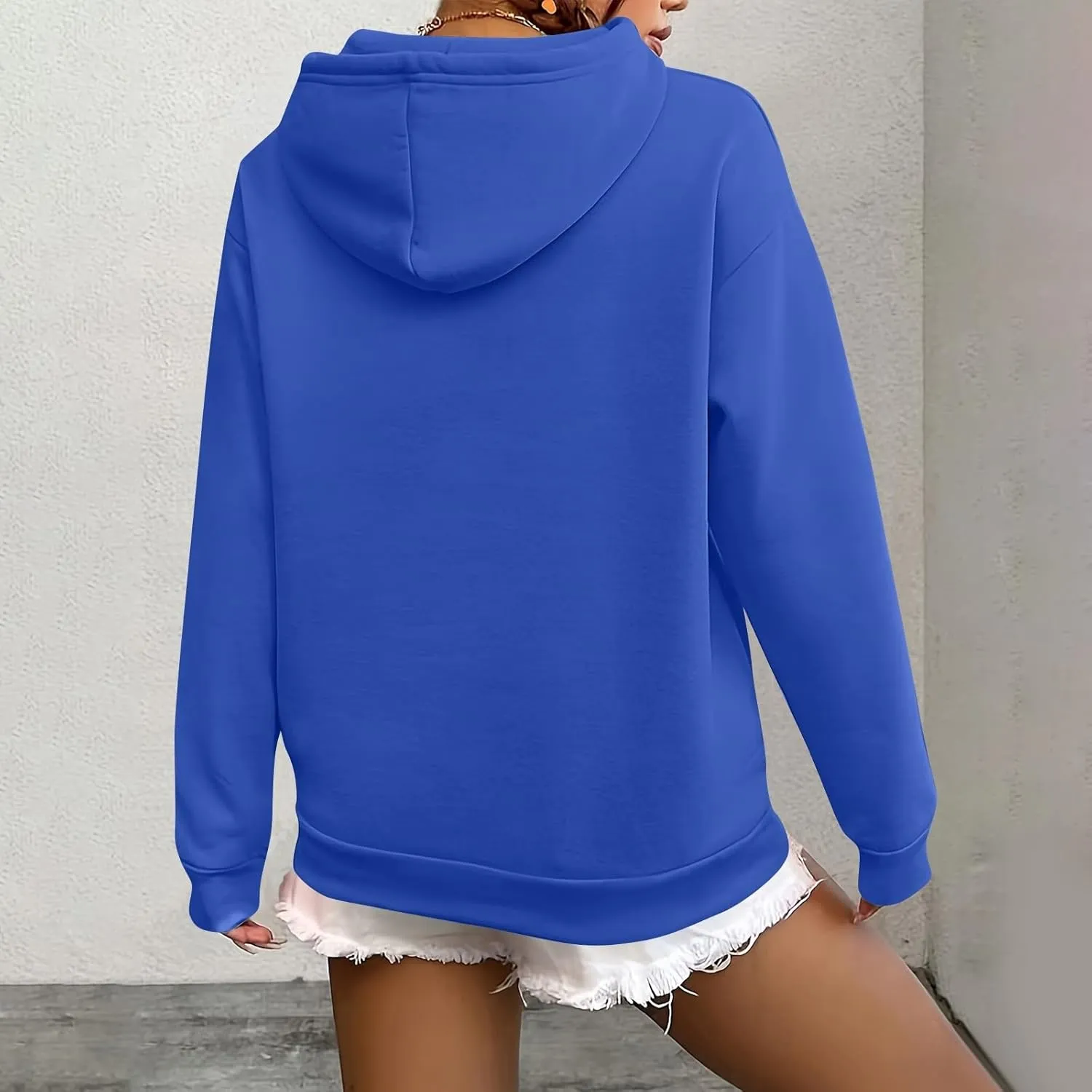 Hoodies for Women Long Sleeve Drawstring Hooded Sweatshirt Casual Comfy Fleece Pullovers Cute Hoodies with Pocket