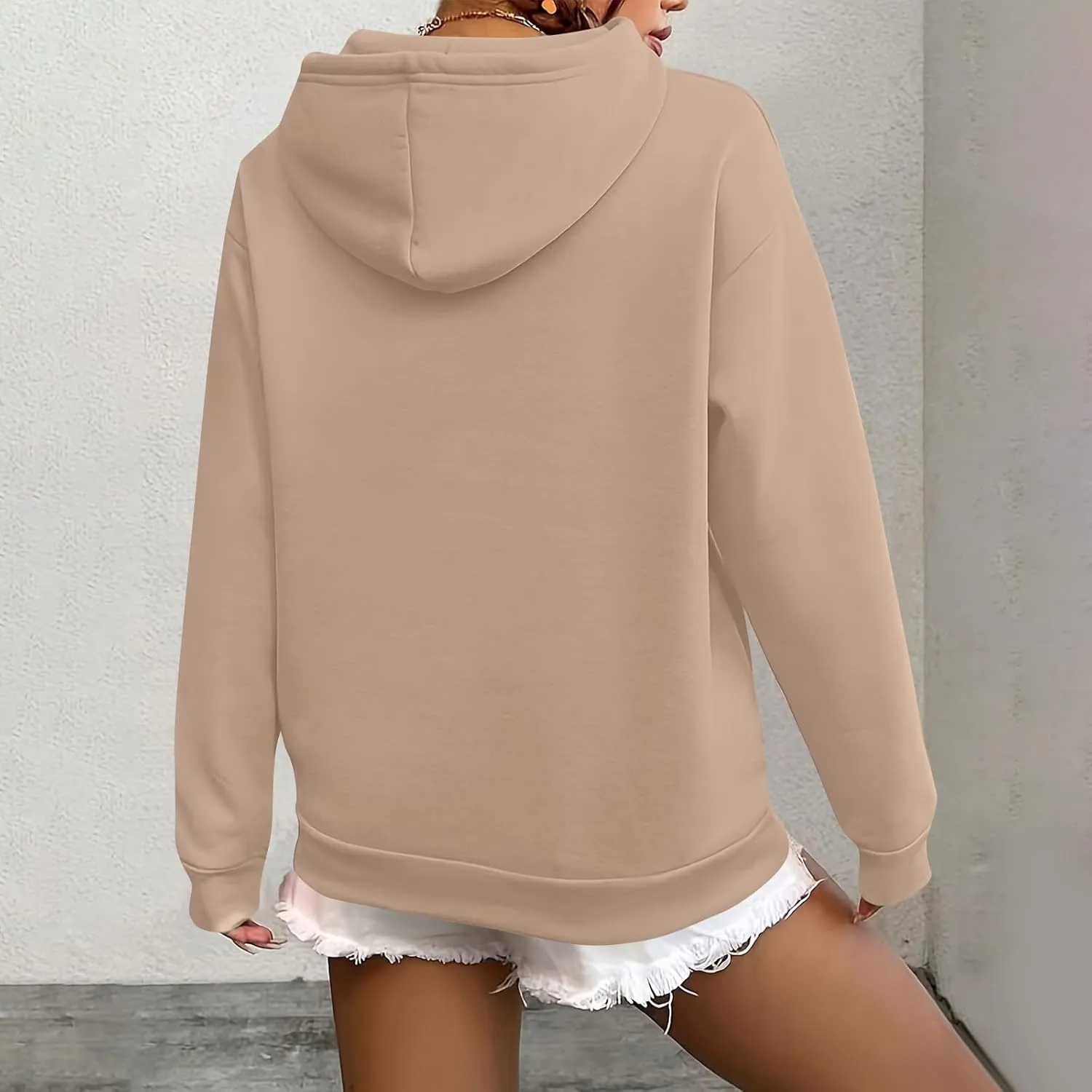 Hoodies for Women Long Sleeve Drawstring Hooded Sweatshirt Casual Comfy Fleece Pullovers Cute Hoodies with Pocket