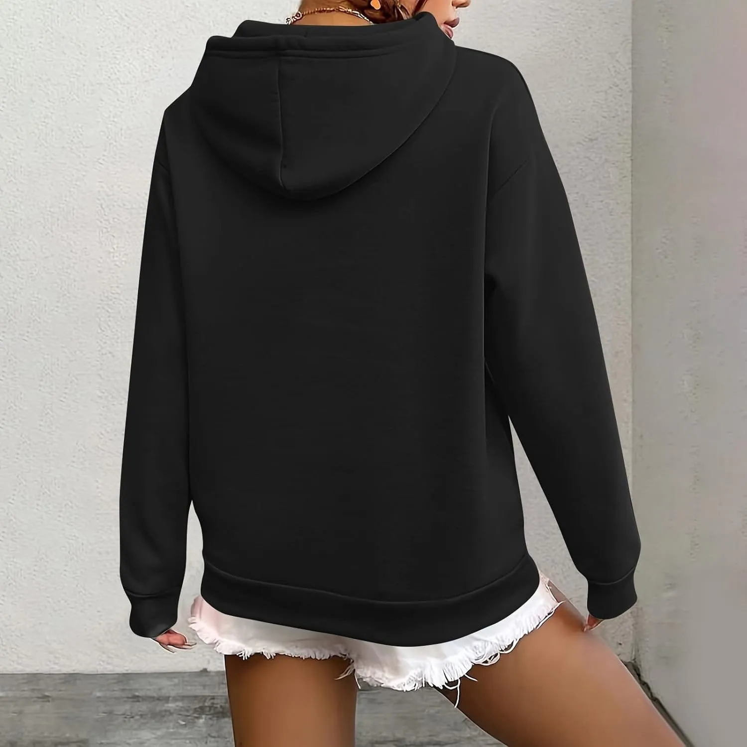 Hoodies for Women Long Sleeve Drawstring Hooded Sweatshirt Casual Comfy Fleece Pullovers Cute Hoodies with Pocket
