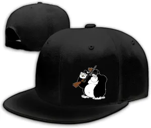Horror Grim Reaper Scythe Hats Flat Bill Snap Back Hats for Men Flat Brim Black Baseball Cap Devil Skull Finger Snapback