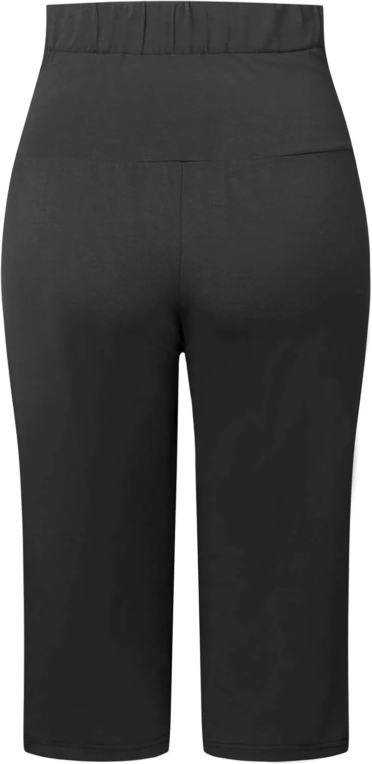 Joyaria Maternity Capri Pants Sleep Lounge Pregnancy Sleepwear Women Bamboo Viscose Over Belly Active Yoga Shorts S-XXL