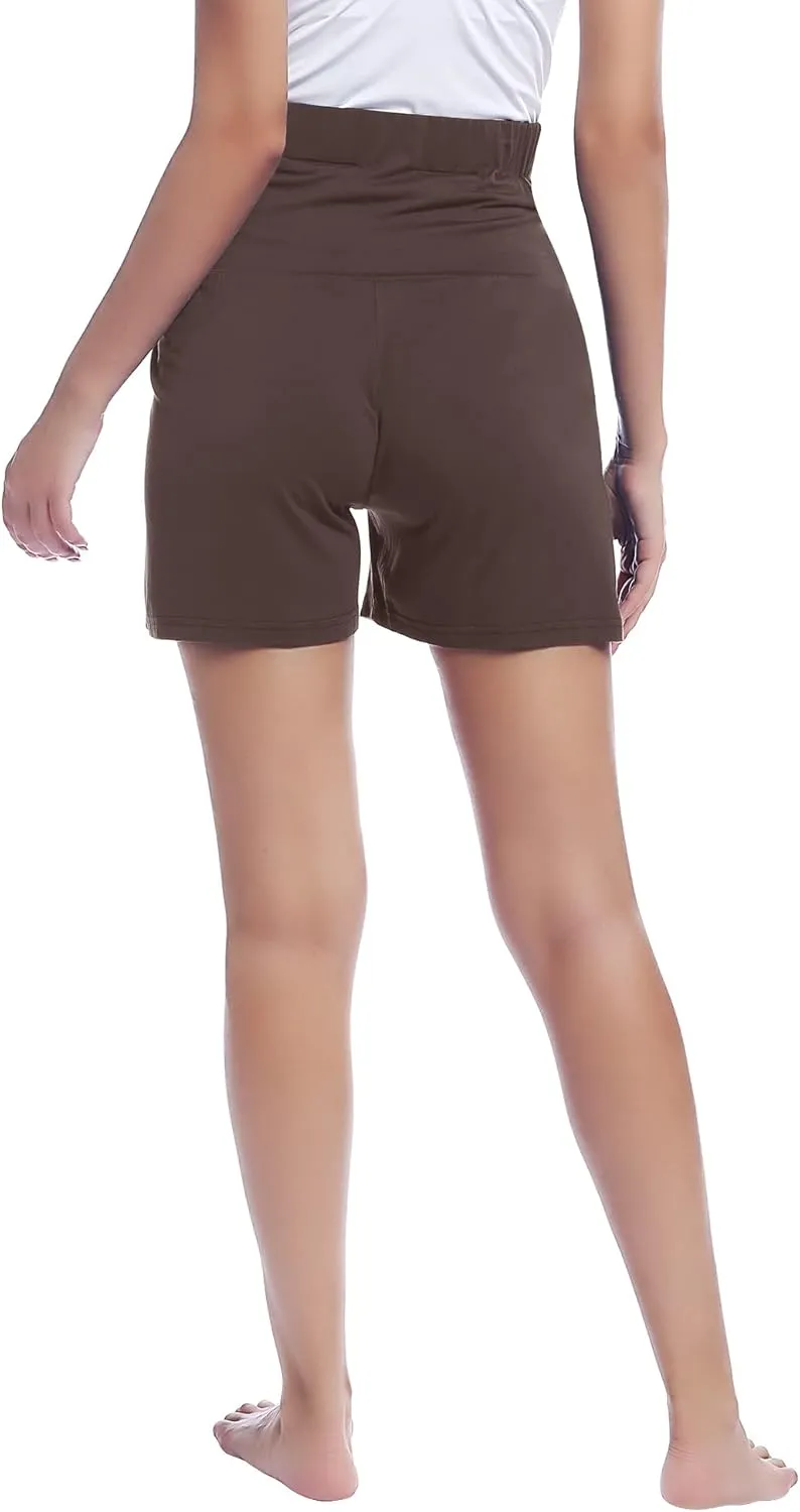 Joyaria Women Maternity Shorts Pajama Sleep Lounge Pregnancy Sleepwear Bamboo Viscose Over Belly Active Yoga Shorts S-XXL
