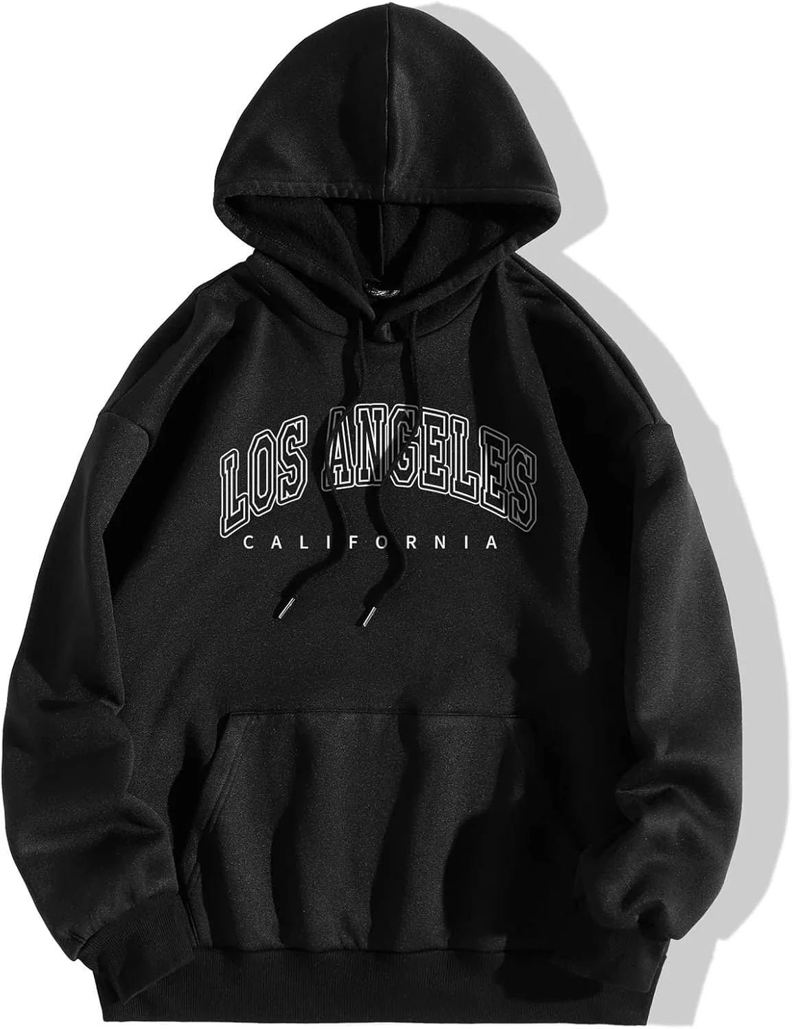Ladies Women's Letter Graphic Hooded Print Round Neck Long Sleeve Sweatshirt Tops Sweater with Back Zipper