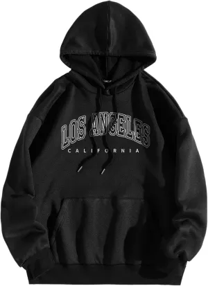 Ladies Women's Letter Graphic Hooded Print Round Neck Long Sleeve Sweatshirt Tops Sweater with Back Zipper