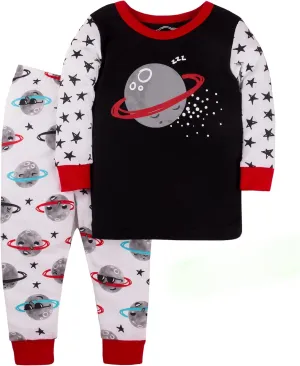 Lamaze Baby Boys' Super Combed Natural Cotton Tight Fit Long Sleeve Sleepwear 2 Piece Set, Footless, 1 Pack