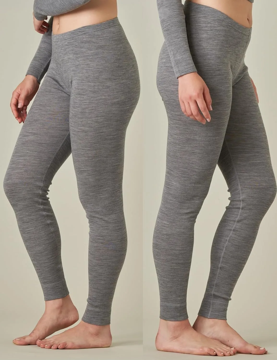 LAPASA Womens 100% Merino Wool Base Layer Midweight Activewear Thermal Underwear Long John Shirt Long Sleeve Pants L48/L49