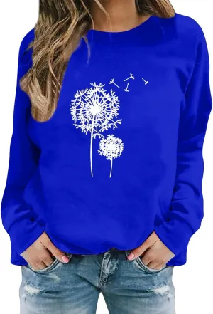 LCMTWX Crewneck Sweatshirts Women Sweatshirt Women's Butterfly Print Casual Fashion Sweatshirt Top Womens Popular Sweaters