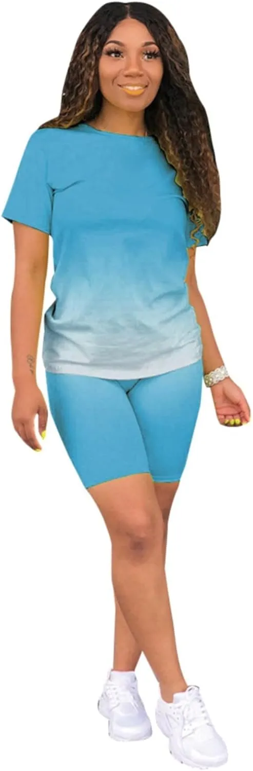 LCMTWX Womens Workout Sets Summer 2pcs Outfits For Women Short Sleeve T Shirts Bodycon Pants 2 Piece Workout Sets For Pink