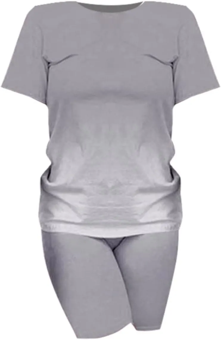 LCMTWX Womens Workout Sets Summer 2pcs Outfits For Women Short Sleeve T Shirts Bodycon Pants 2 Piece Workout Sets For Pink